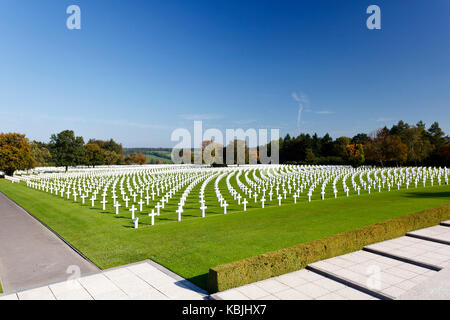 The American military cemetery Henri-Chapelle near Aubel in Belgium with its white crosses. Stock Photo