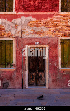 Façade in Burano, Italy Stock Photo