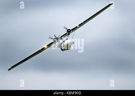 Consolidated PBY Catalina flying boat amphibian. Stock Photo