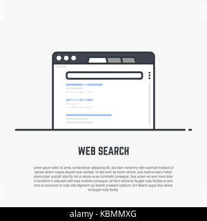 Webpage search design Stock Vector