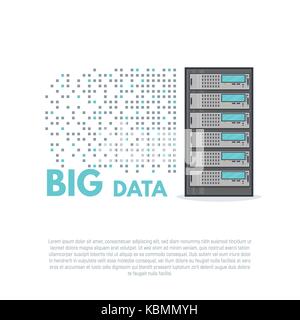 Big data banner Stock Vector