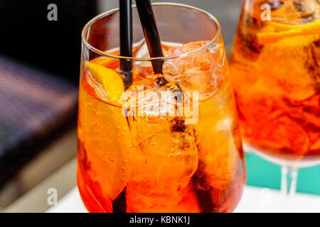 Aperol spritz cocktail in glass Stock Photo