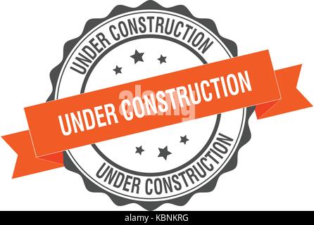 Under construction stamp illustration Stock Vector