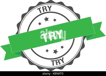 Try stamp illustration Stock Vector