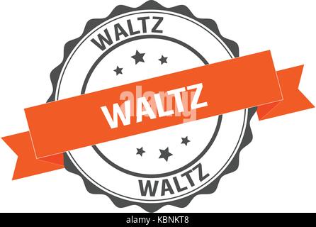 Waltz stamp illustration Stock Vector