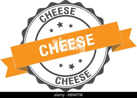 Cheese stamp illustration Stock Vector