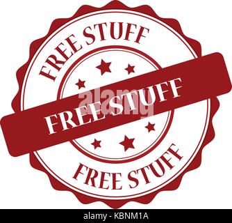 Free stuff red stamp illustration Stock Vector