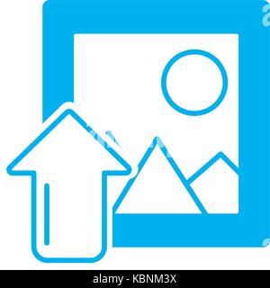 silhouette frame picture loading element icon Stock Vector