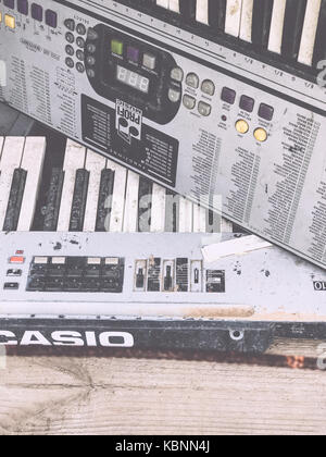 Old Casio keyboard Profi music Stock Photo