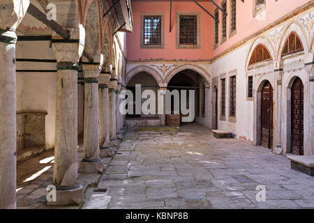 Courtyard of concubines in the Harem section of the Topkapi Palace, in Istanbul, Turkey. Stock Photo