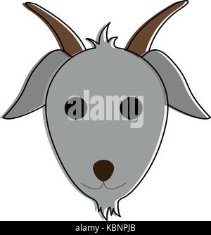 Vector illustration of cute goat cartoon Stock Vector Image & Art - Alamy