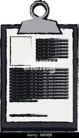 clipboard with cv icon image Stock Vector