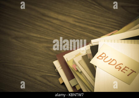Budget; The Pile of Business Documents on the Desk Stock Photo