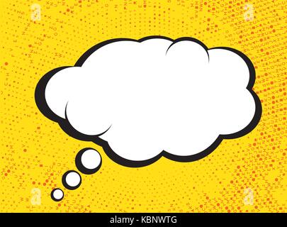 Dialogue Bubble in Pop Art Comics Style with Halftone Texture. Vector Illustration. Stock Vector