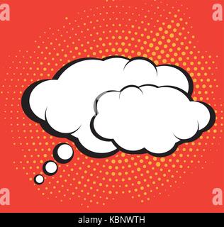 Dialogue Bubble in Pop Art Comics Style with Halftone Texture. Vector Illustration. Stock Vector