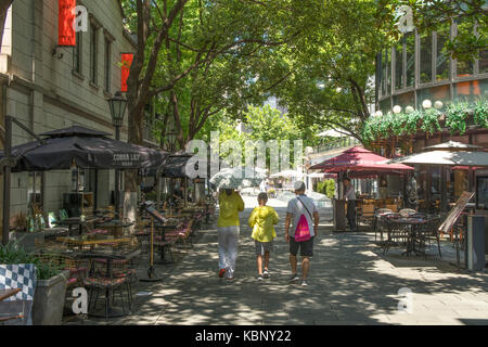 Avenue in French Concession Area, Shanghai, China Stock Photo