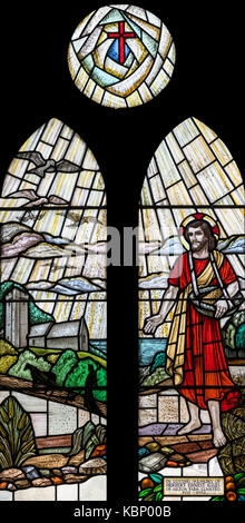 Christ as the Sower, Church of St. Elidyr, Amroth, United Kingdom Stock Photo
