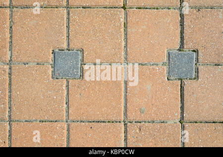 Multicolored Sidewalk Tile Texture. The Texture of Artificial Stone Pavers of Different Colors Stock Photo