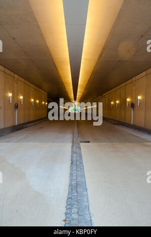 Tunnel of underground parking, Luxembourg Stock Photo