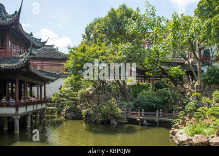 Pavilion in Yuyuan Inner Garden, Shanghai, China Stock Photo