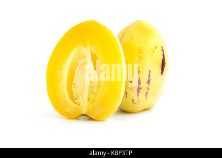 Pepino melon on a white background Stock Photo