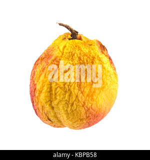 Rotten Peach on a white background Stock Photo