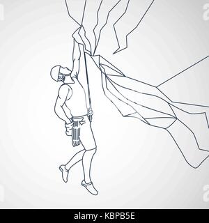 Climbing vector logo icon illustration Stock Vector