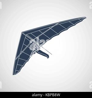 Hang Gliding vector logo icon illustration Stock Vector