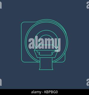 MRI machine icon, Magnetic Resonance Imaging vector symbol Stock Vector