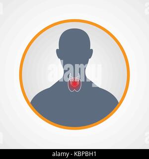 Hypothyroidism logo vector icon design illustration Stock Vector