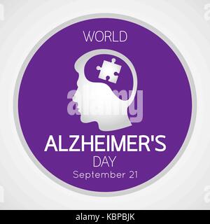 World Alzheimers Day vector icon illustration Stock Vector