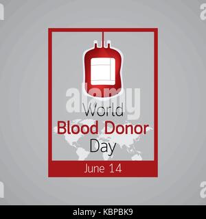 World Blood Donor Day vector icon illustration Stock Vector