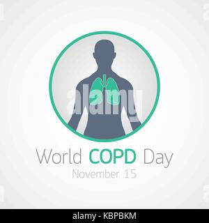 World COPD Day vector icon illustration Stock Vector