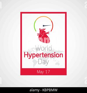 World Hypertension Day Health Prevention And Awareness Vector Concept ...