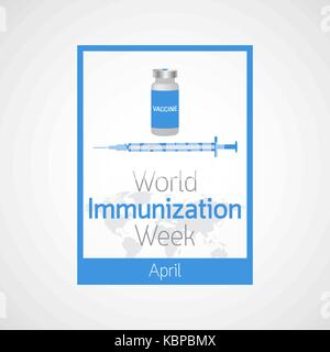 World Immunization Week vector icon illustration Stock Vector