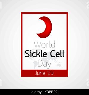 World Sickle Cell Day vector icon illustration Stock Vector