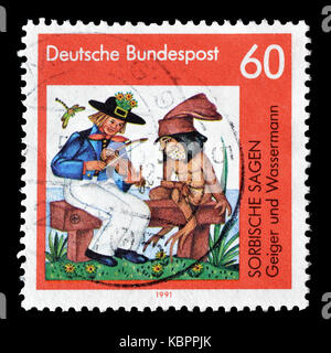 Cancelled postage stamp printed by Germany, that shows Sorbic sagas. Stock Photo
