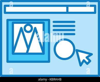 web page icon over white background vector illustration Stock Vector