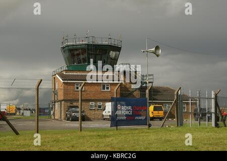 The ATC tower at the first airshow held on September at RAF Scampton on the outskirts of the city of Lincoln England GB UK 2017 Stock Photo