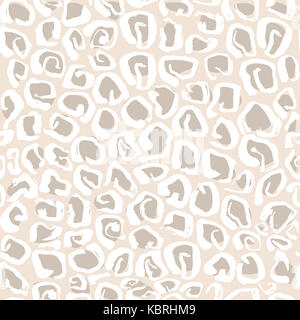 illustration Leopard print seamless pattern. Beige background. . Stock Photo