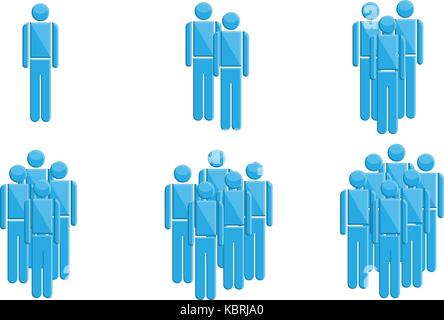 People in groups symbols, vector Stock Vector