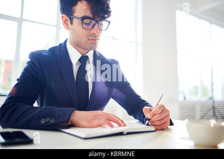 Manager planning work Stock Photo