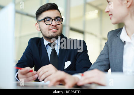 Preparing for presentation Stock Photo