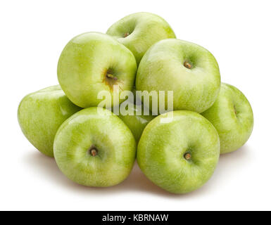 green apple path isolated Stock Photo