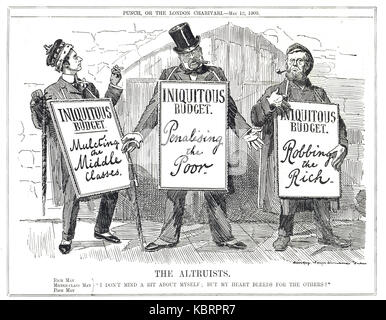 The People's budget an altruistic protest, Punch 1909 Stock Photo