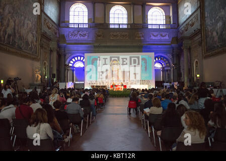 Florence, Italy. 30 Sept, 2017. Wired Next Fest 2017 in The Salone dei Cinquecento in Palazzo Vecchio in Florence, Italy. Credit: Mario Carovani/Alamy Live News. Stock Photo