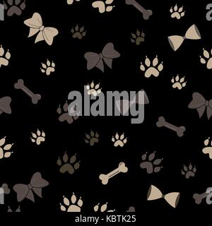 Seamless Dog Paw Pattern. Vector Illustration Stock Vector