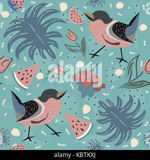 Seamless Floral Pattern. Hand Drawn. Vector Illustration Stock Vector