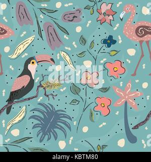 Seamless Floral Pattern. Hand Drawn. Vector Illustration Stock Vector