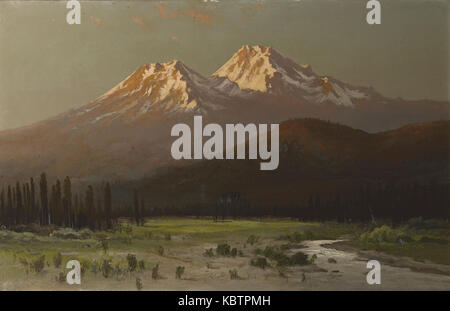 Frederick Ferdinand Schafer   Sunset on Mt. Shasta from Sissons, California Stock Photo